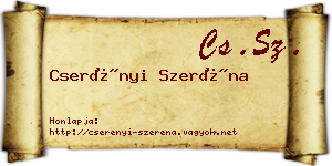 Cserényi Szeréna névjegykártya